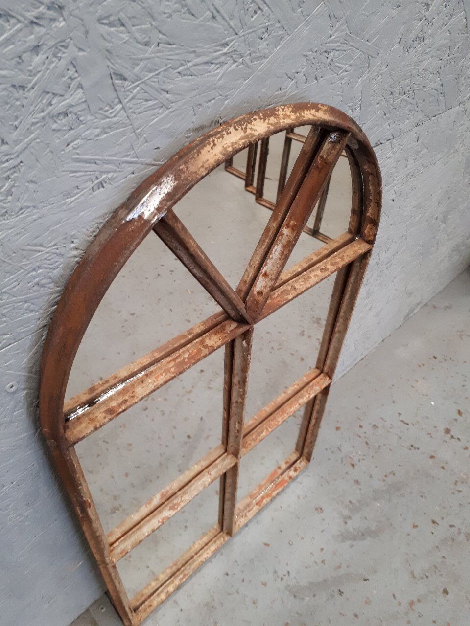 Miroir industriel imposte métallique 72x42cm