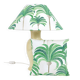 Paire de lampes de table Tommaso Barbi Riviera palmier années 1970 avec coussins assortis