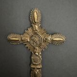 18th century gilded bronze crucifix decorated with cherubs