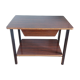 Table de chevet bout de canapé style moderniste formica et métal laqué noir
