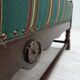 1950s, Danish 2-seater sofa, green furniture wool, oak wood.