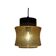 Danish vintage brass and glass pendant