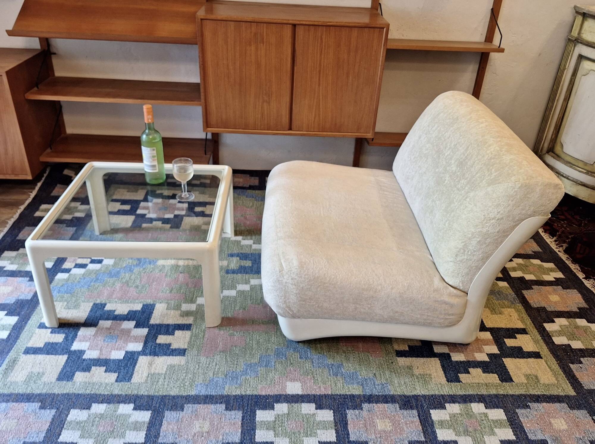 Italian fiberglass lounge chair after Mario Bellini, 1960s