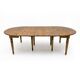19th Century Tuscan Elm Extendable Round Dining Table with Five Leaves