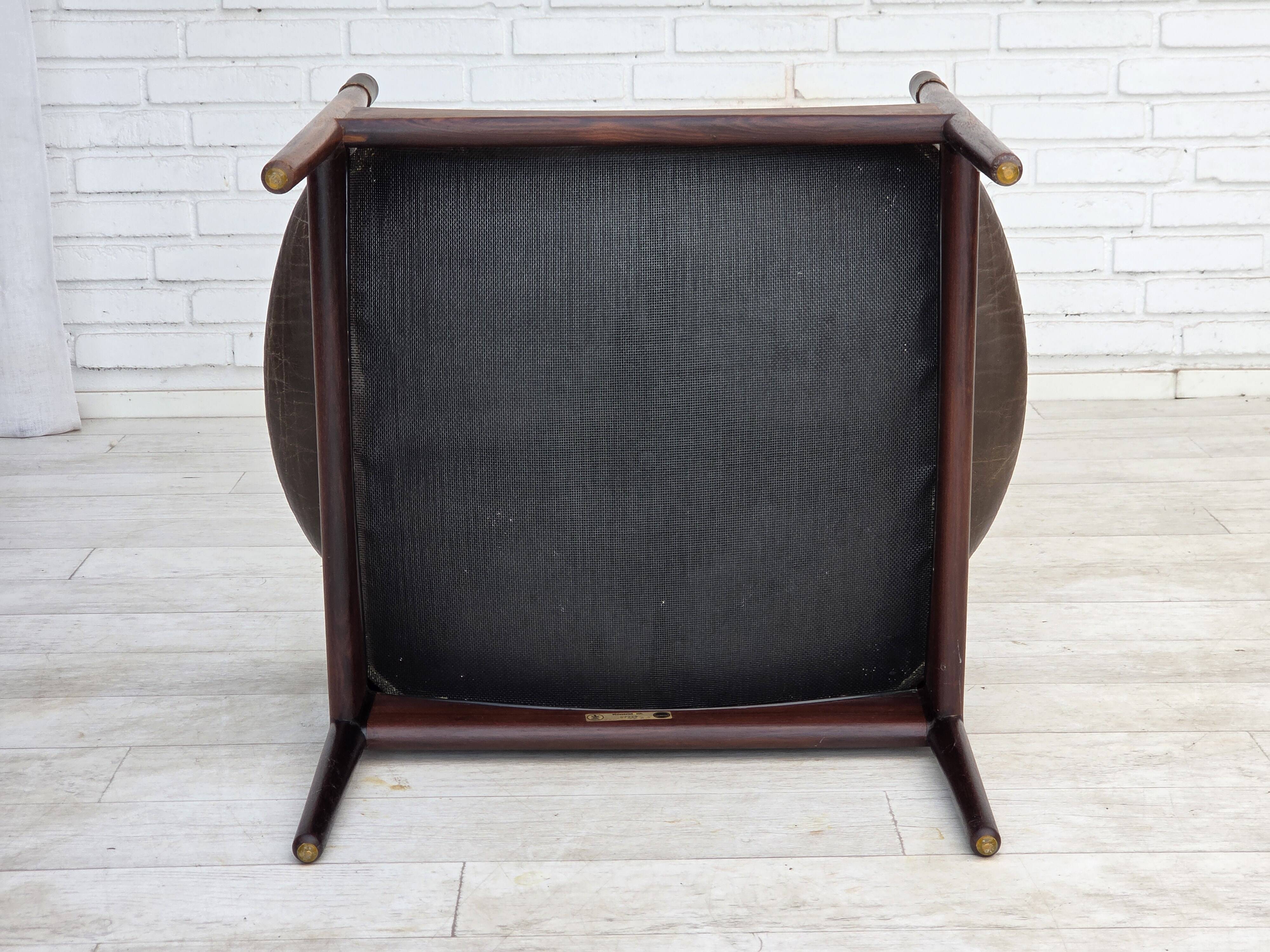 Années 1970, design danois par Kristian Vedel, fauteuil modèle "Modus".