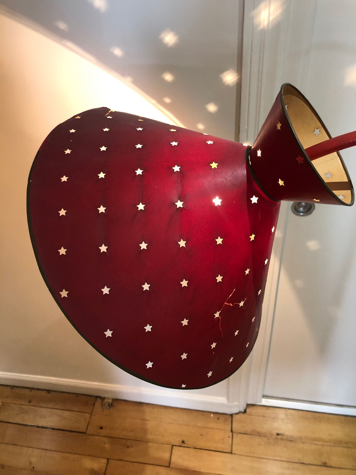 Lamppost with paper lampshade 1950