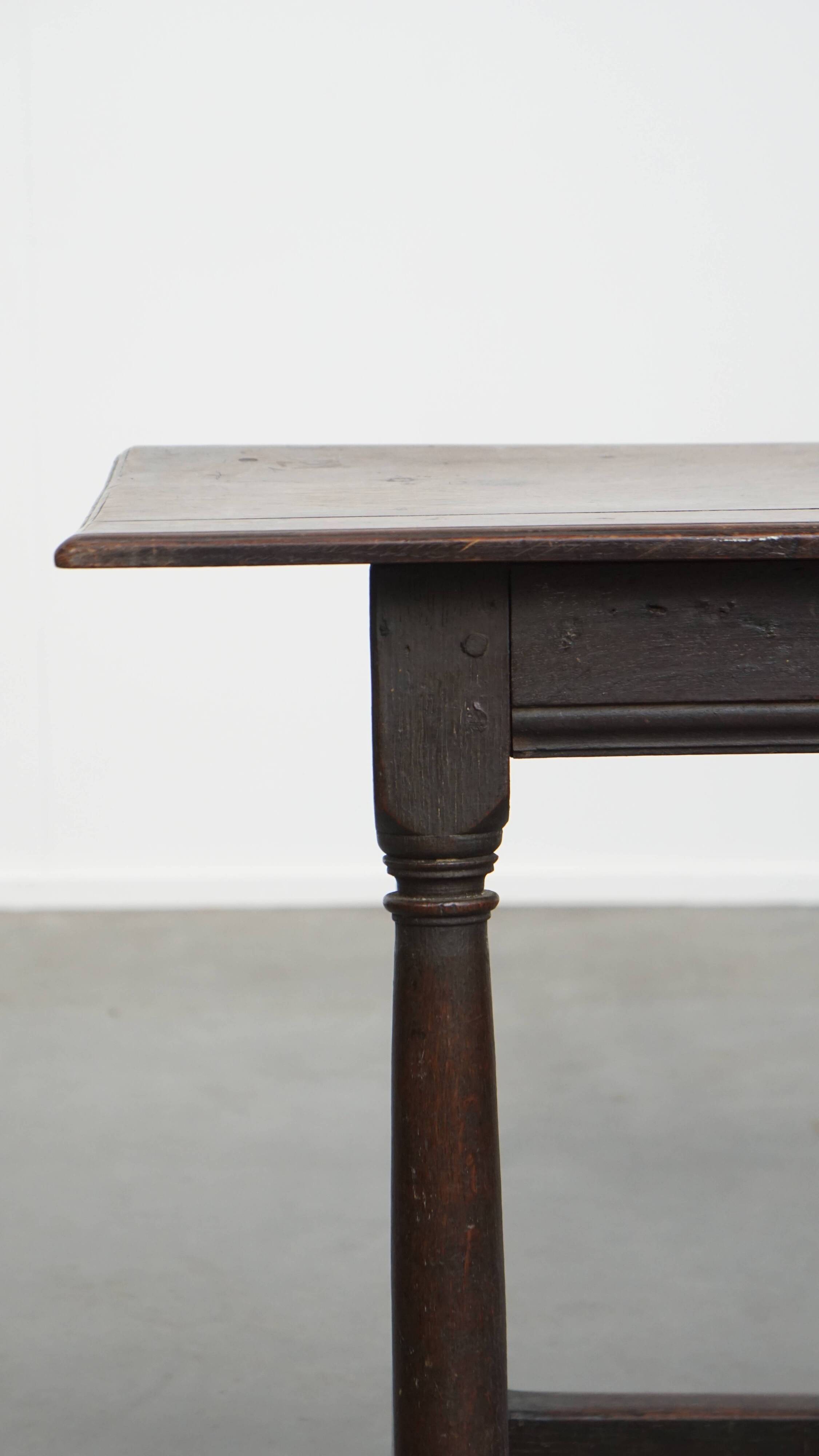 Large Antique English Side Table / Stool