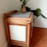 Bedside end of art deco sofa