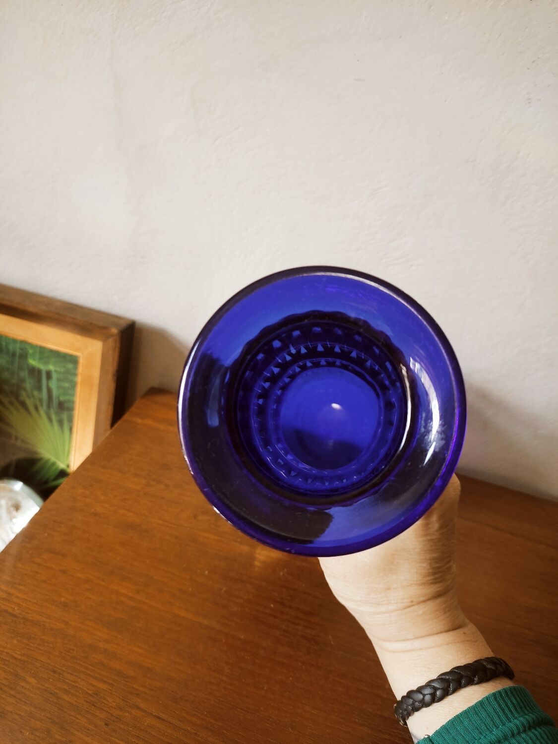 Cobalt blue glass vase