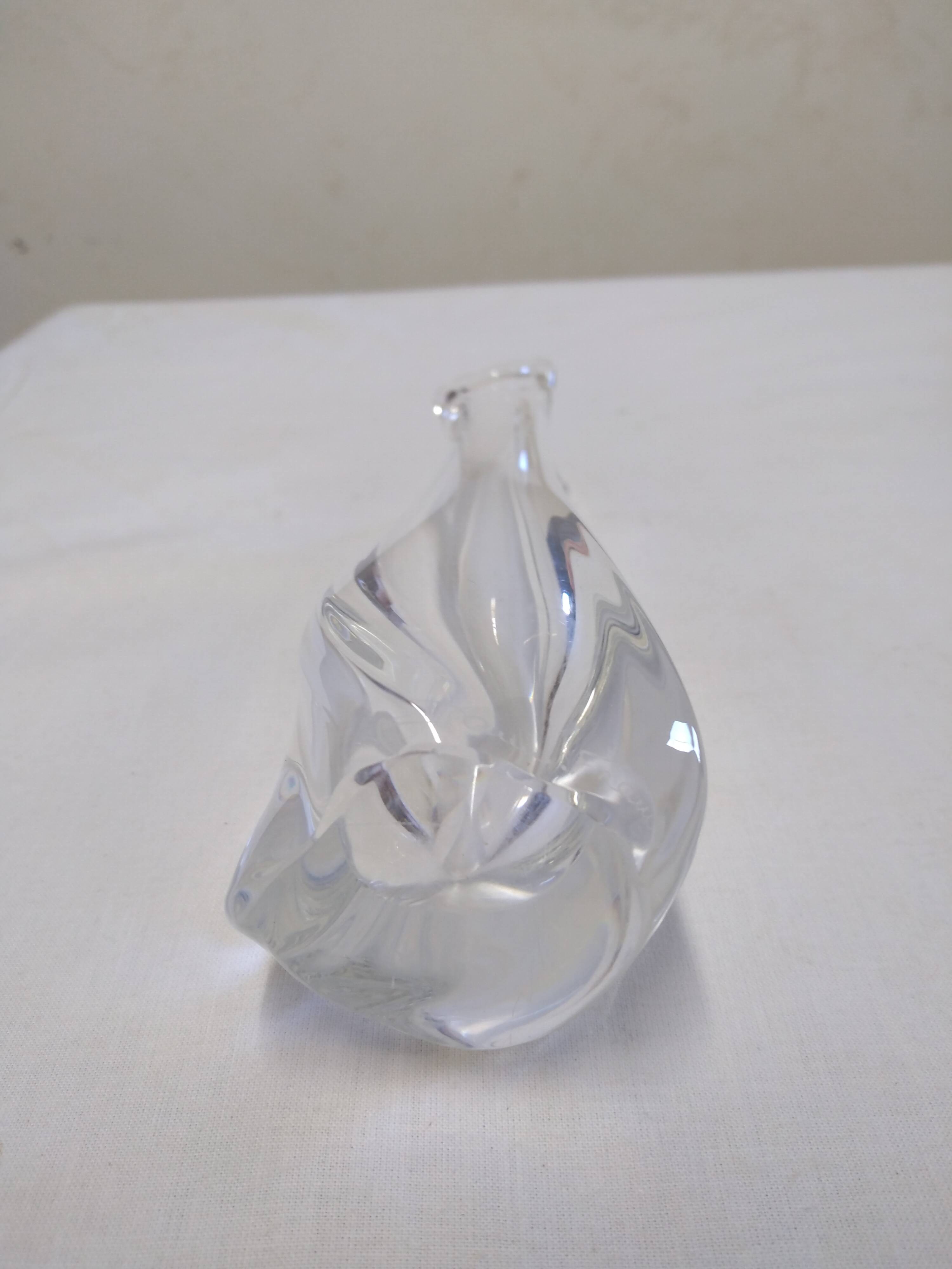 Daum crystal soliflore signed