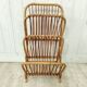 Vintage rattan magazine holder