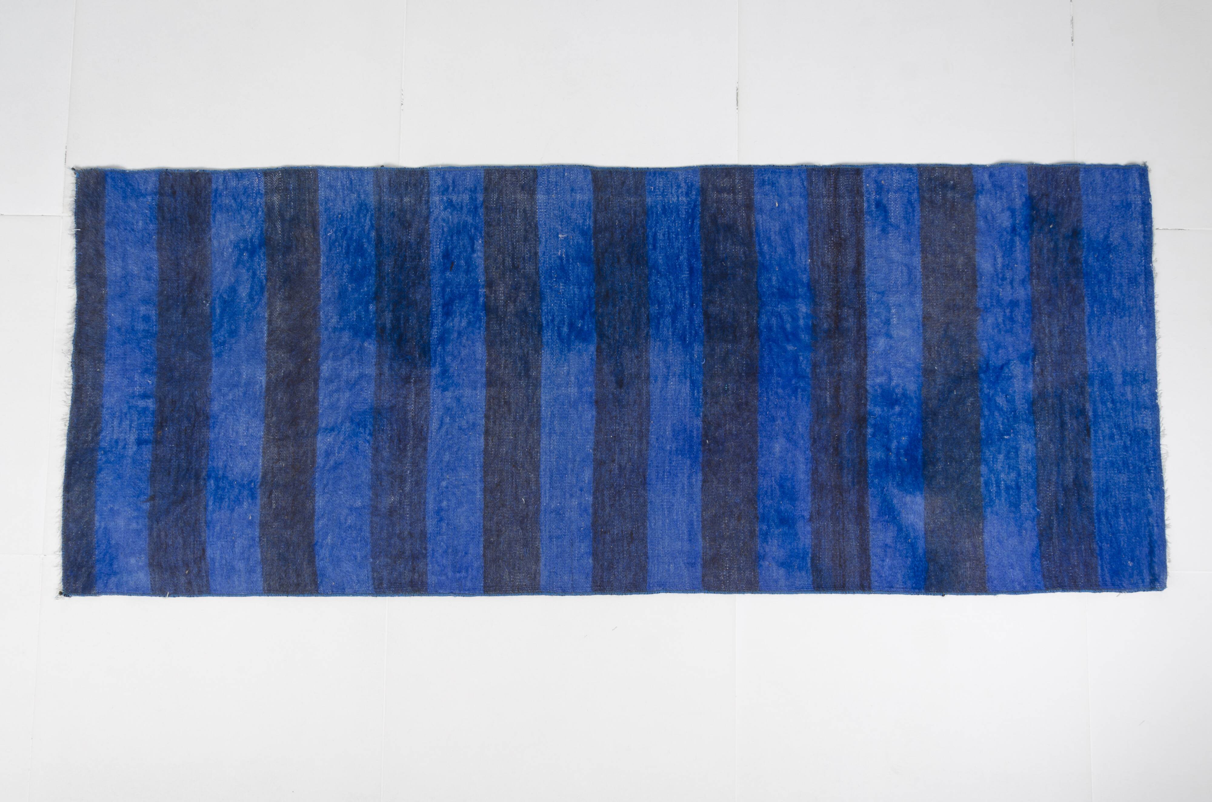 Blue Vintage Stripe Kilim Rug