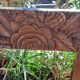 Art deco style chairs carved varnished wood honey brown color 1940