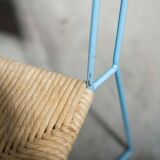 Hand-woven iron chairs from the 70s/80s, set of 4