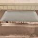 Chrome metal and glass vintage tray