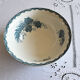 Salad bowl faience blue decoration