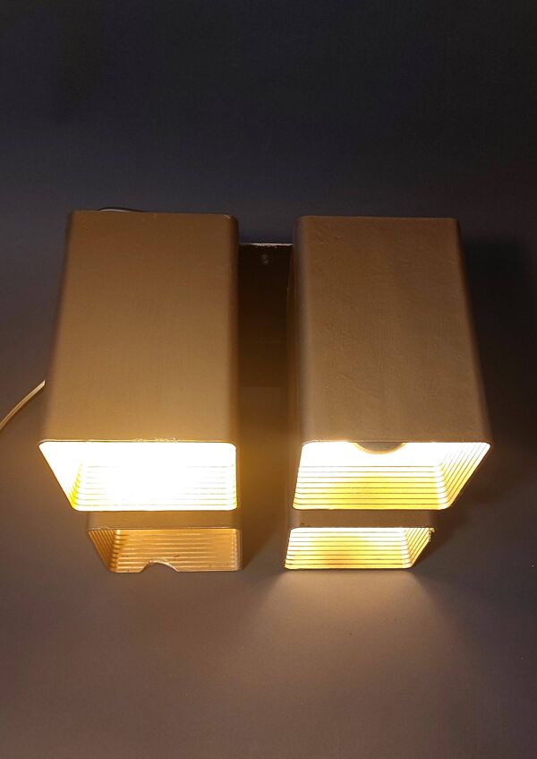 Suspension à 4 lumières Raak, modèle Viervoud, Hollande 1970.