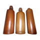 Set of 3 bottles in brown sandstone