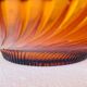 Vintage wavy amber glass fruit bowl, 1970s