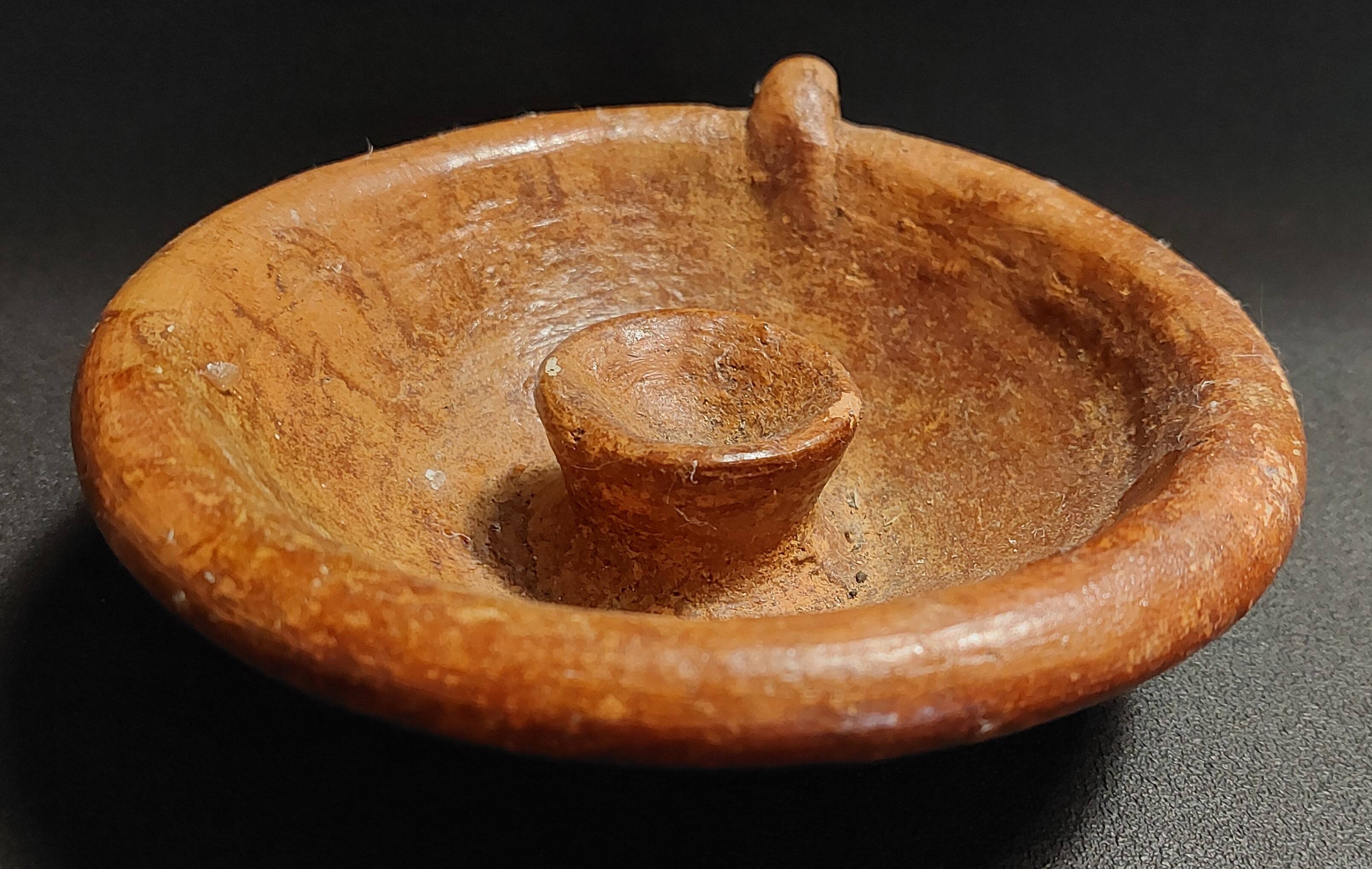 Handheld terracotta candlestick Africa mid-20th century