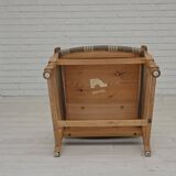 1970s, pair of Scandinavian armchairs, furniture wool, solid oak wood.