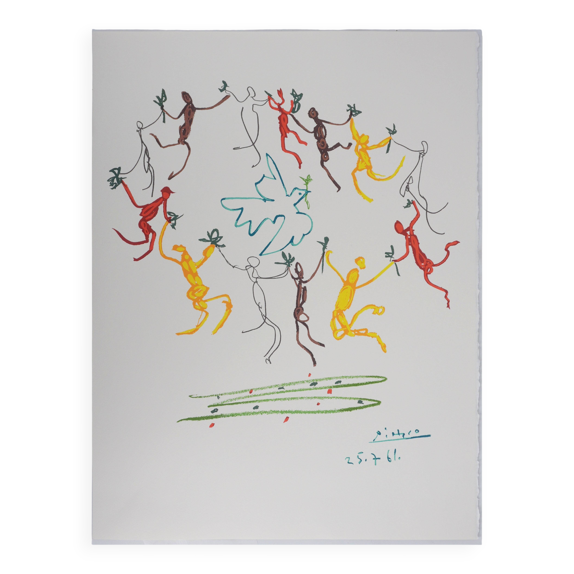 Pablo Picasso: Dance of Peace, Circle of Youth, signed lithograph