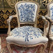 Suite of 4 Louis XV style convertible armchairs