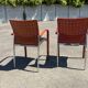 Set of two Sky designer armchairs in wood and metal