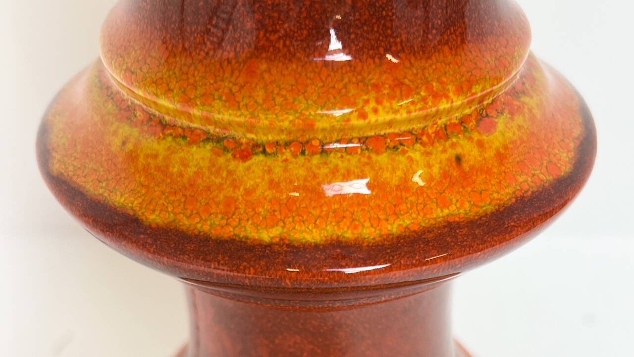 Ceramic fat lava Hustadt Leuchten floor lamp, 1970s