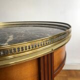 Bouillotte table with grey marble