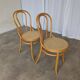 Set of 2 Thonet Style Bentwood Chairs with Cane Seat / Mid-Century Dining F
