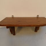 Art deco oak hanging shelf