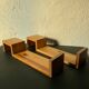 Pair wooden wall shelves 1970