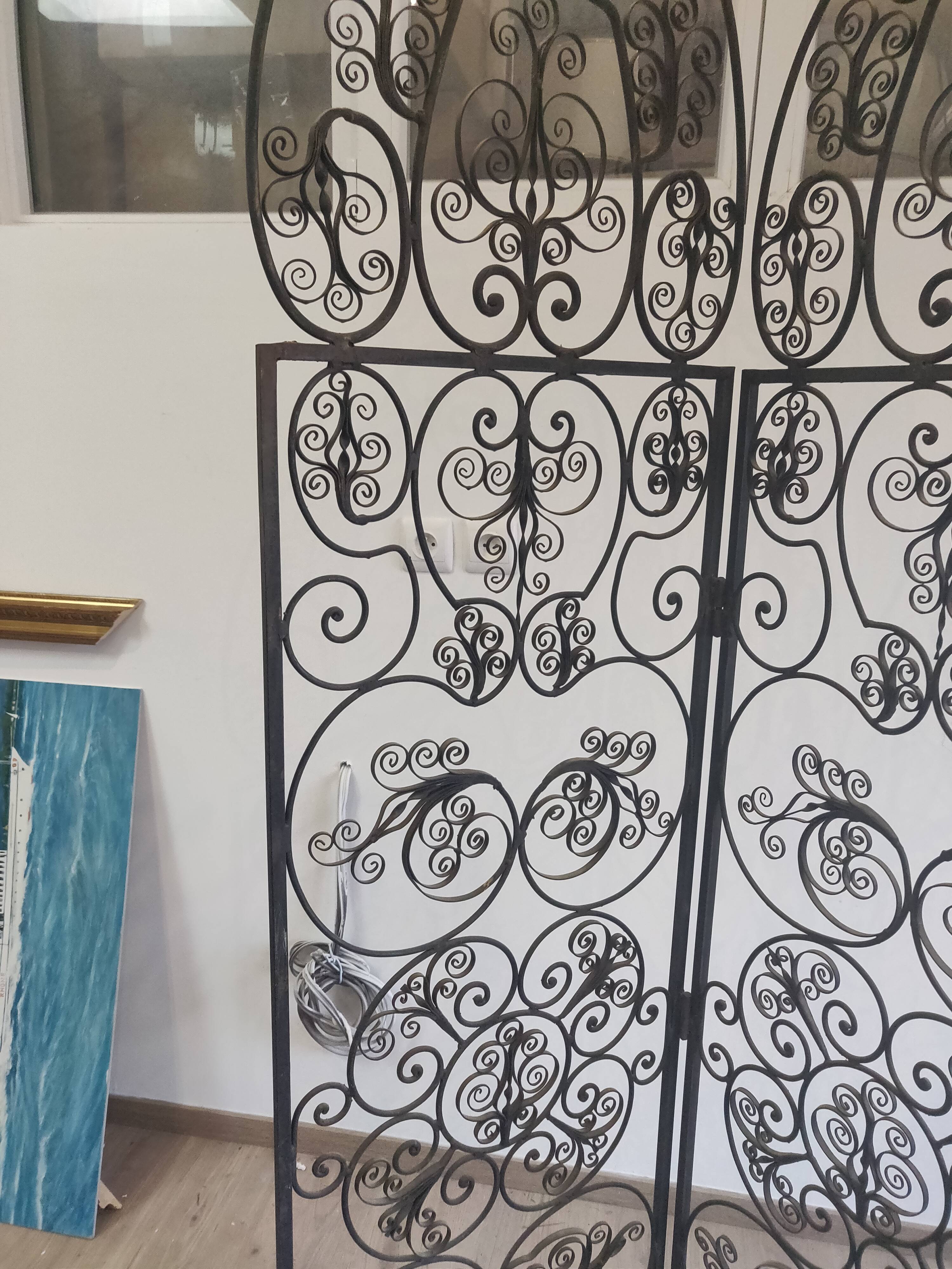 Moorish screen in andalusian arabic forge iron