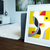 Abstract acrylic painting