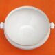 Old tureen White porcelain decorated with oak leaves