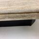 Vintage coffee table travertine and fossile marble top , 1970's