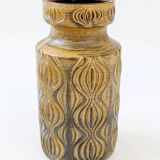 Vintage Scheurich vase from the 60s, yellow and brown Amsterdam decor