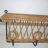 Wicker wall coat-hanger 1960