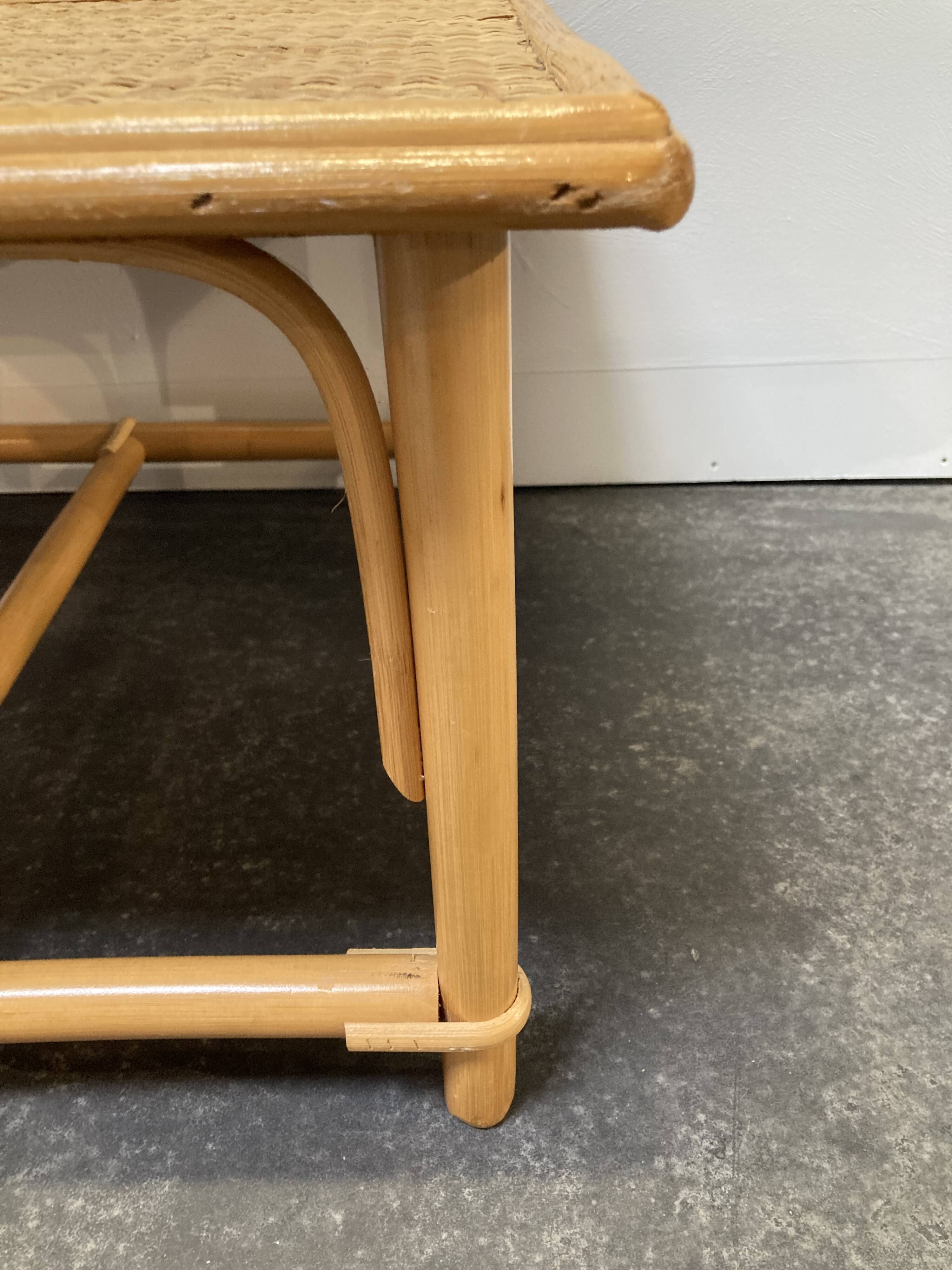 Vintage rattan coffee table