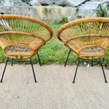 Pair of 1950s "Sun" armchairs