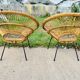 Paire de fauteuils «  Soleil » 50’s