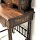 Bureau a gradins en bois décoré de pyrogravures XIX siècle