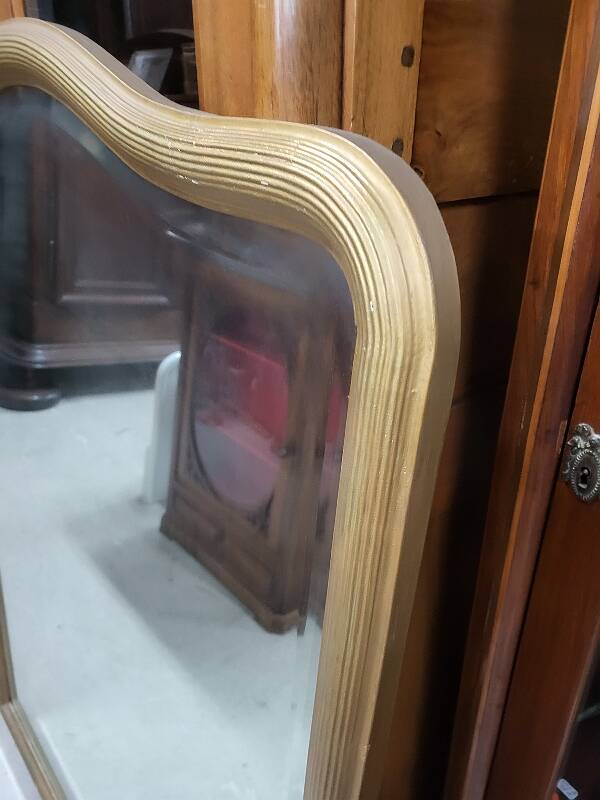 19th century gendarme's hat gilded mirror