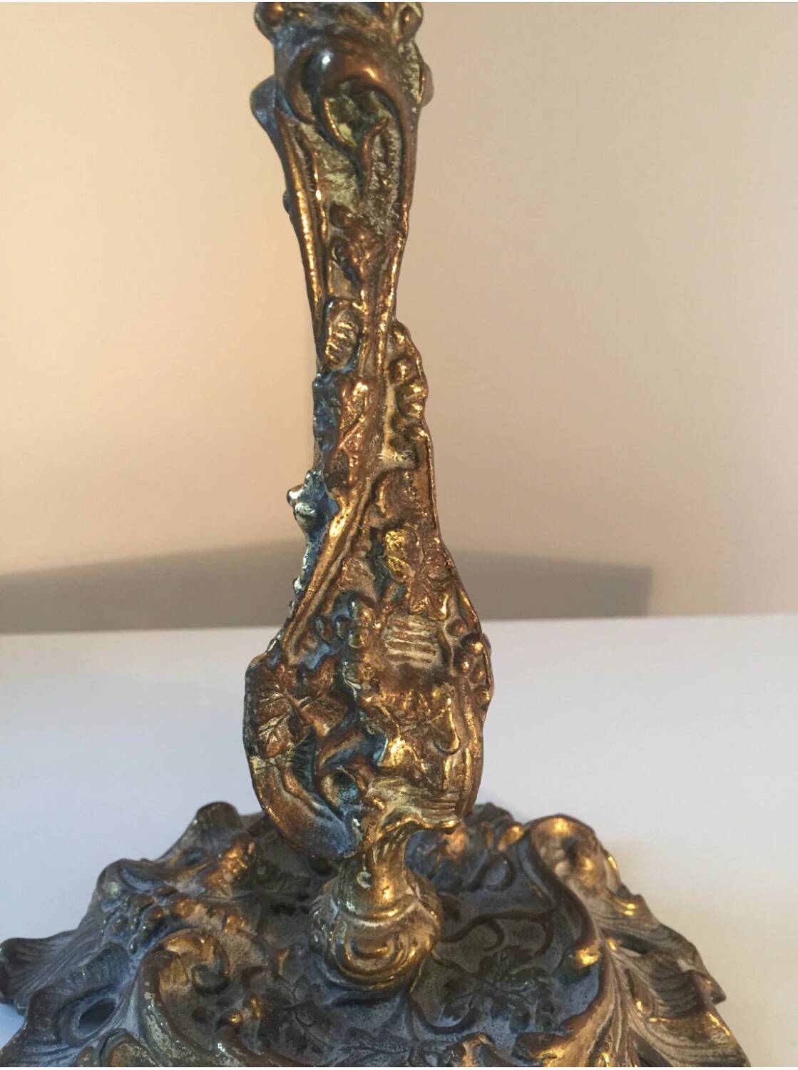 Bougeoir Néo Louis XV bronze vintage