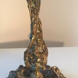 Bougeoir Néo Louis XV bronze vintage