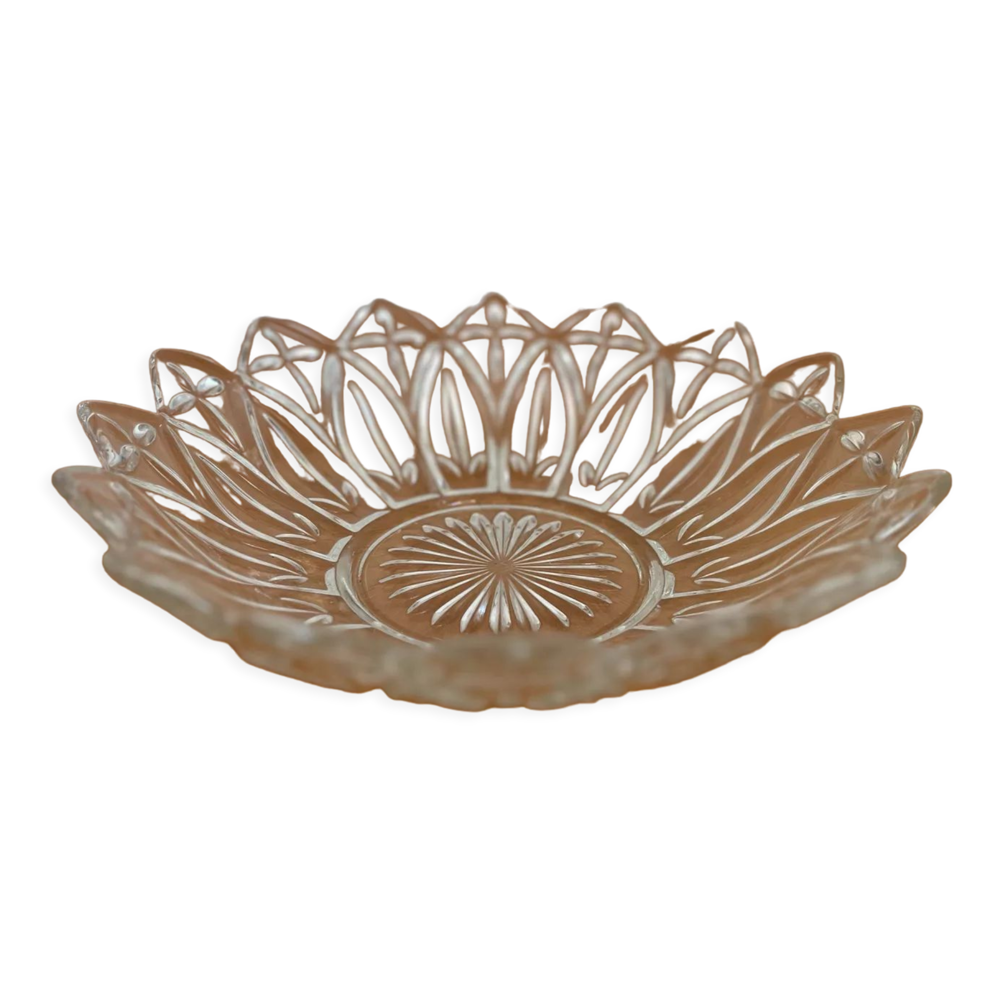 Vintage cut glass dish 1960