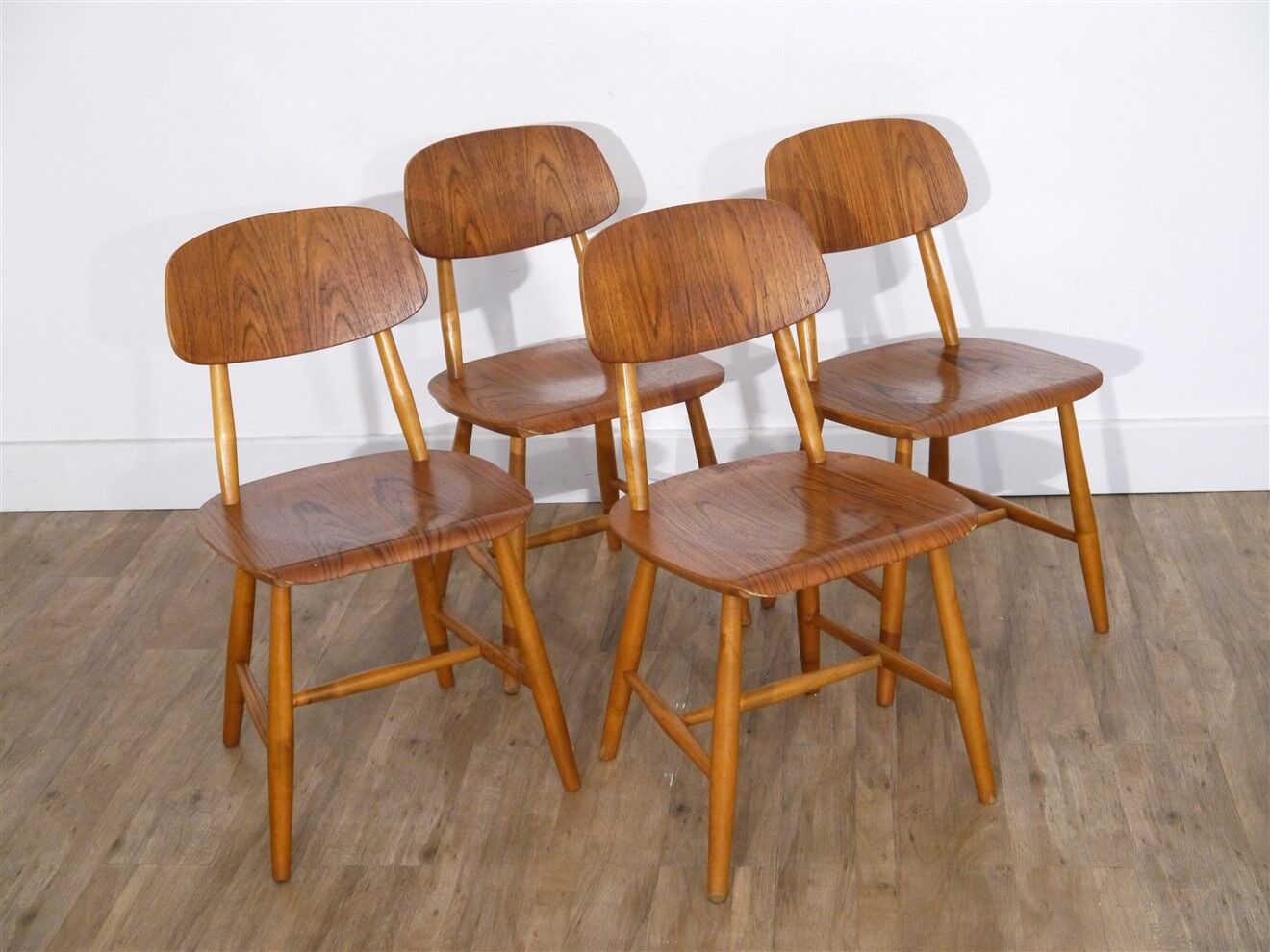 Series of 4 Scandinavian chairs from Nesto 1960