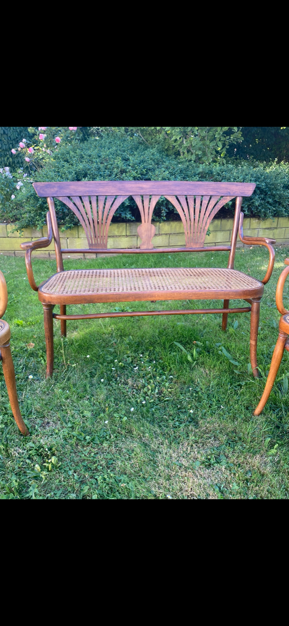 Thonet set bench and two armchairs