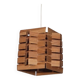 Scandinavian vintage wooden pendant lamp 1960